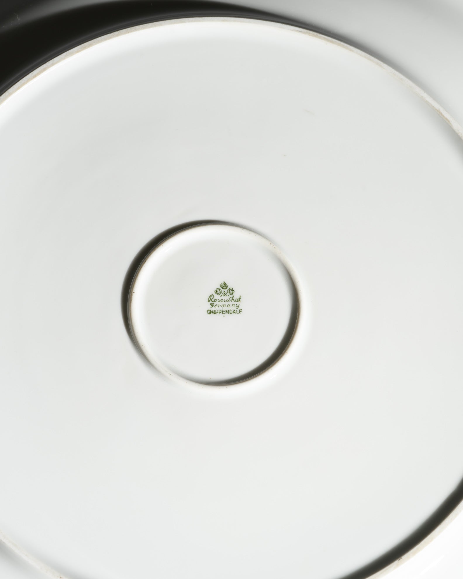 Blue Porcelain Plate with Silver Overlay Bird Motif – Rosenthal, 1950s