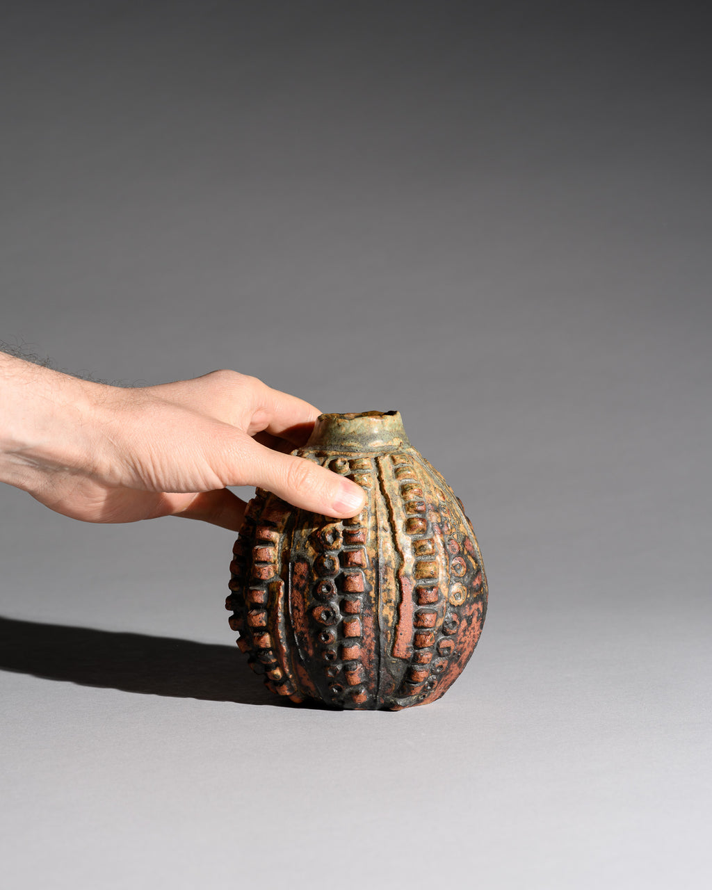 Textured Studio Pottery Vase - Attributed to Bernard Rooke, England, 1960s–1970s