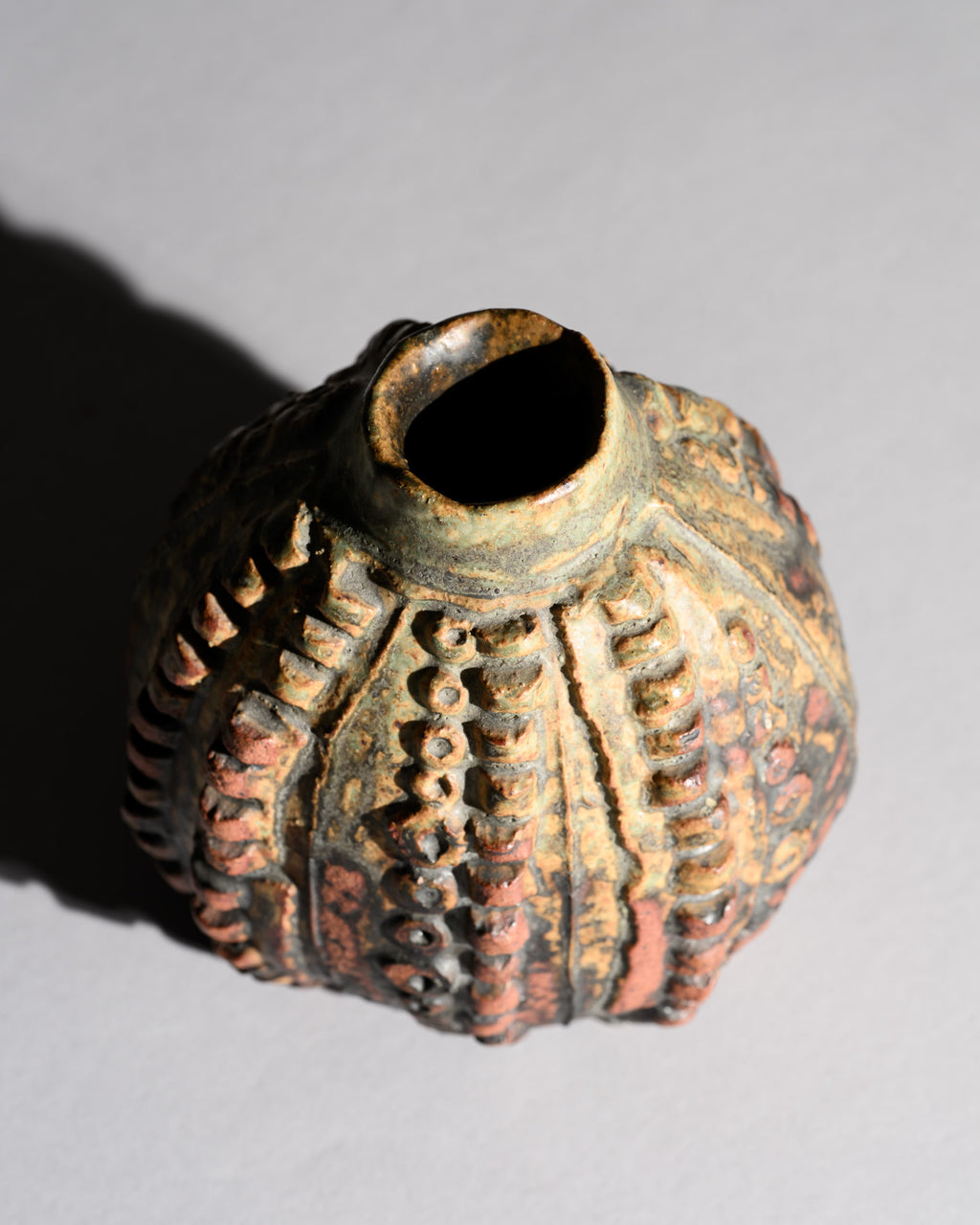 Textured Studio Pottery Vase - Attributed to Bernard Rooke, England, 1960s–1970s