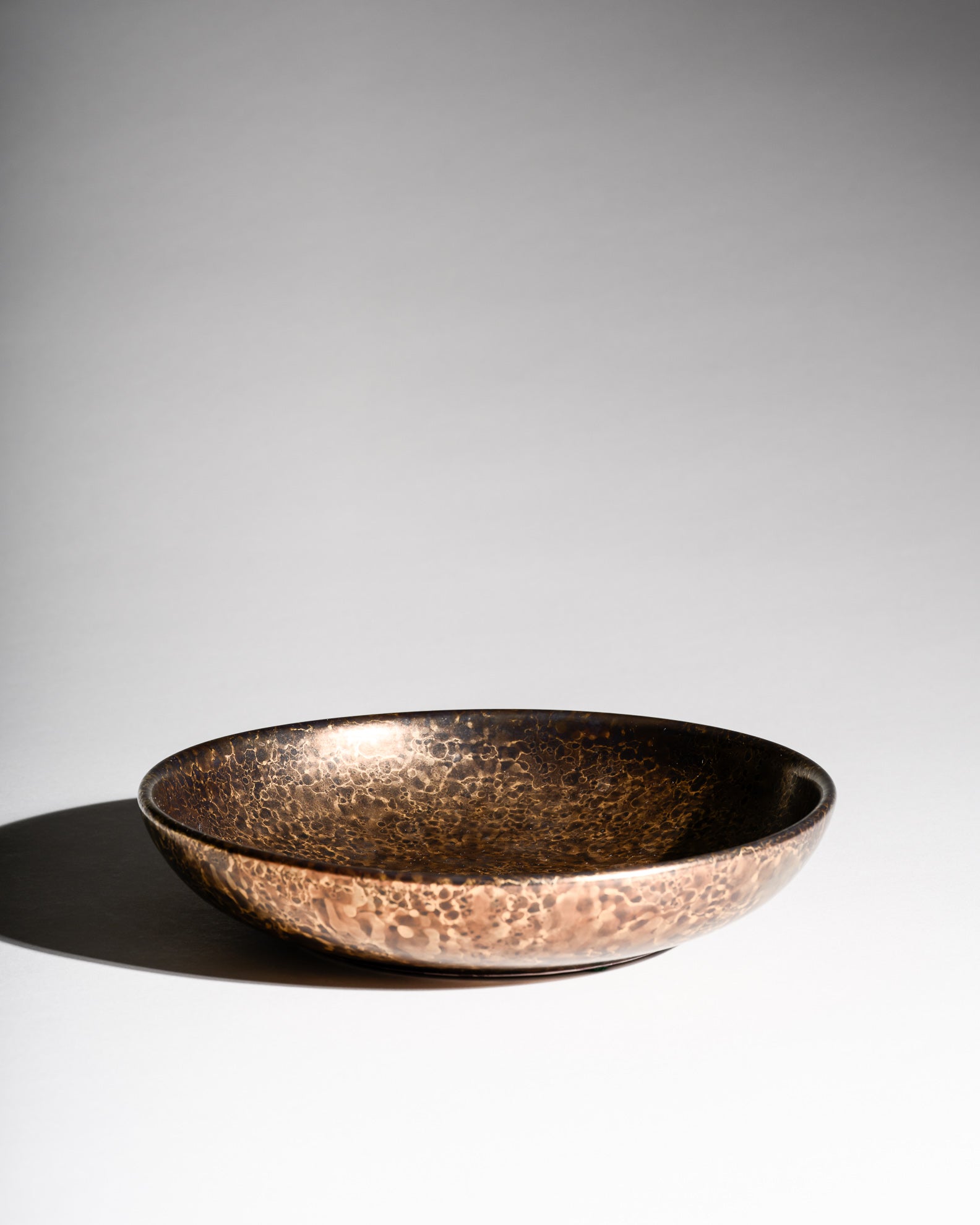Gold-Brown Hammered Effect Ceramic Bowl – Ceramics, Mid-Century Style