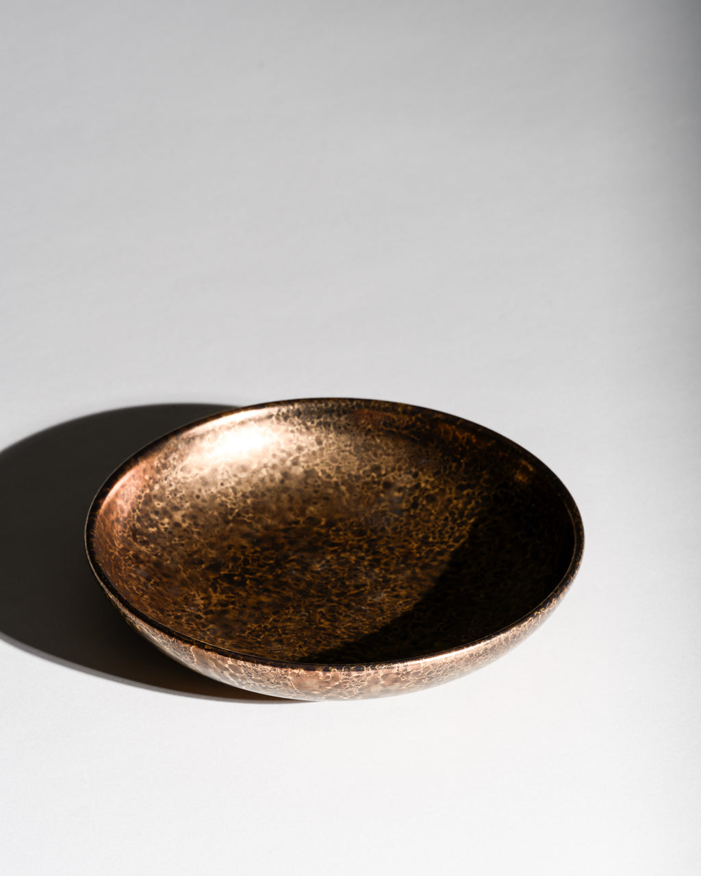 Gold-Brown Hammered Effect Ceramic Bowl – Ceramics, Mid-Century Style