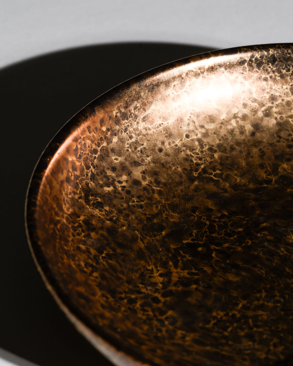 Gold-Brown Hammered Effect Ceramic Bowl – Ceramics, Mid-Century Style