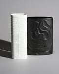 Contrasting Matte Porcelain Vase Duo - Farideh Lashai & Werner Schreib for Rosenthal, 1970s–1980s