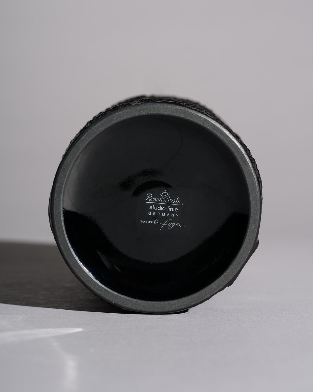 Black & White Relief Vase Duo - Martin Freyer for Rosenthal, 1970s