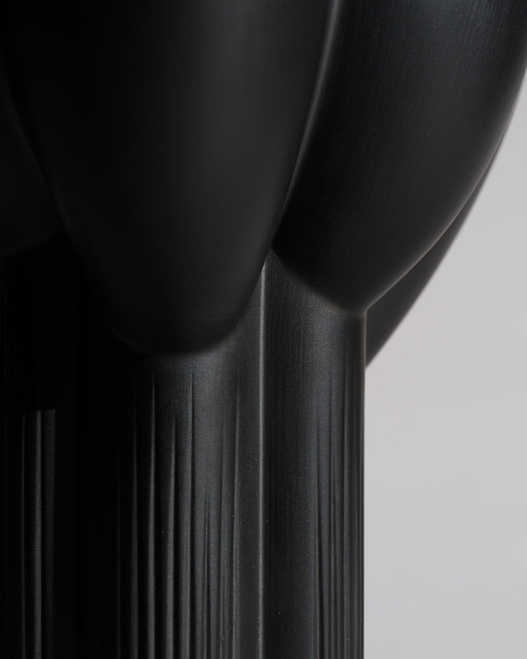 Black & Frosted Glass Vase Duo - Tapio Wirkkala for Rosenthal, 1970s