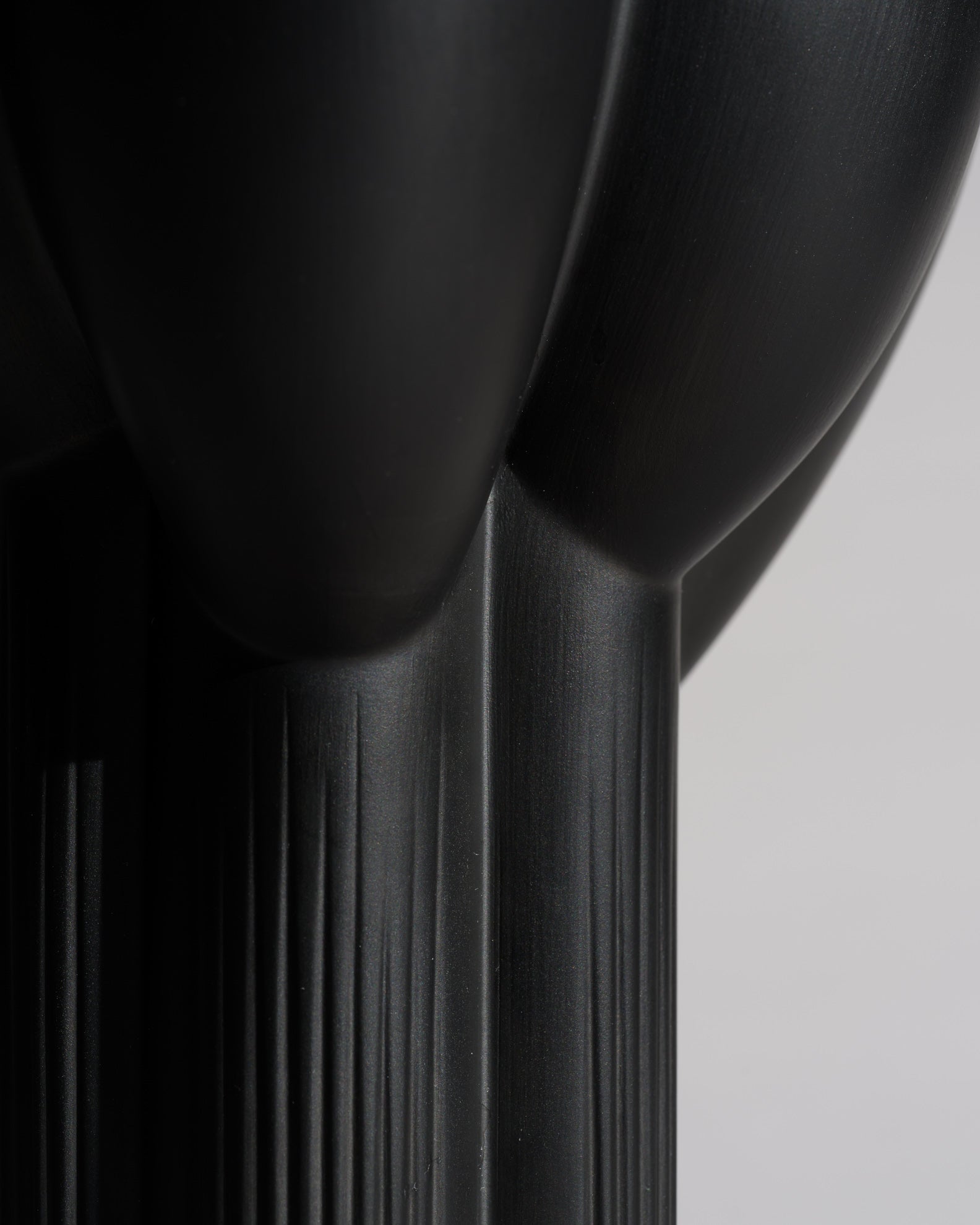 Black & Frosted Glass Vase Duo - Tapio Wirkkala for Rosenthal, 1970s