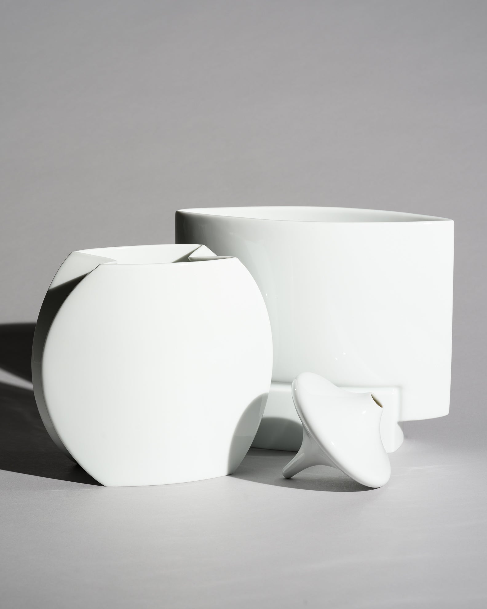 White Porcelain Trio - Michael Boehm, Jan van der Vaart & Harry/Camilla for Rosenthal, 1990s–2000s