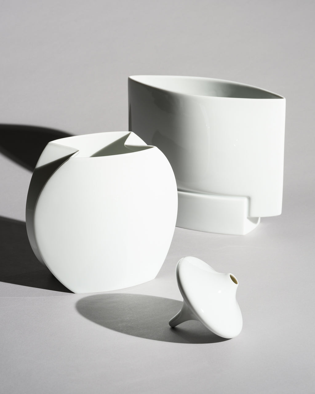 White Porcelain Trio - Michael Boehm, Jan van der Vaart & Harry/Camilla for Rosenthal, 1990s–2000s