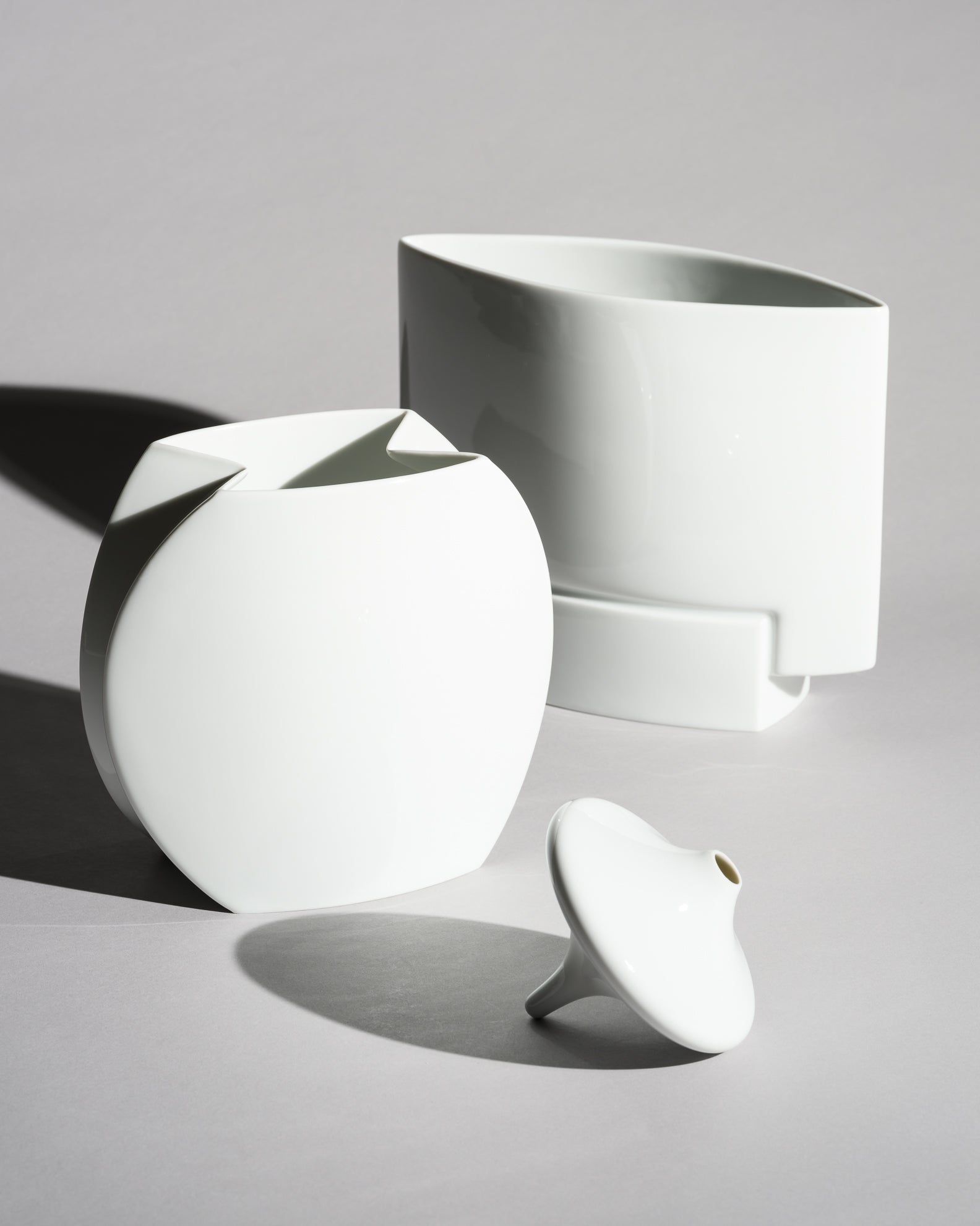 White Porcelain Trio - Michael Boehm, Jan van der Vaart & Harry/Camilla for Rosenthal, 1990s–2000s