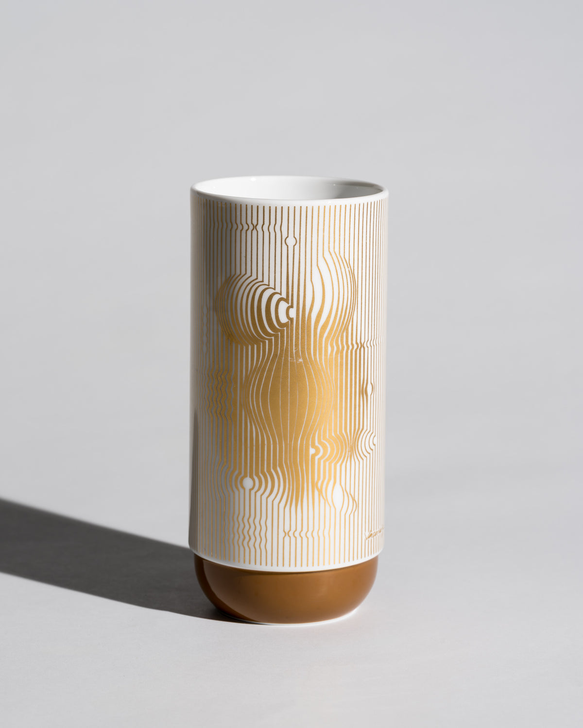 “Manipur” Op Art Porcelain Vase – Victor Vasarely & Ambrogio Pozzi for Rosenthal, 1970s