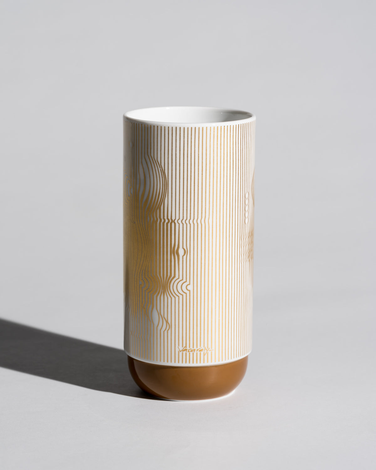 “Manipur” Op Art Porcelain Vase – Victor Vasarely & Ambrogio Pozzi for Rosenthal, 1970s