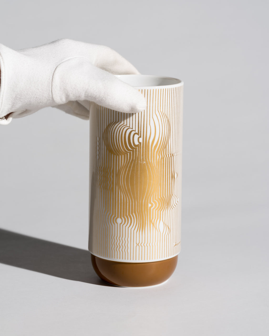 “Manipur” Op Art Porcelain Vase – Victor Vasarely & Ambrogio Pozzi for Rosenthal, 1970s
