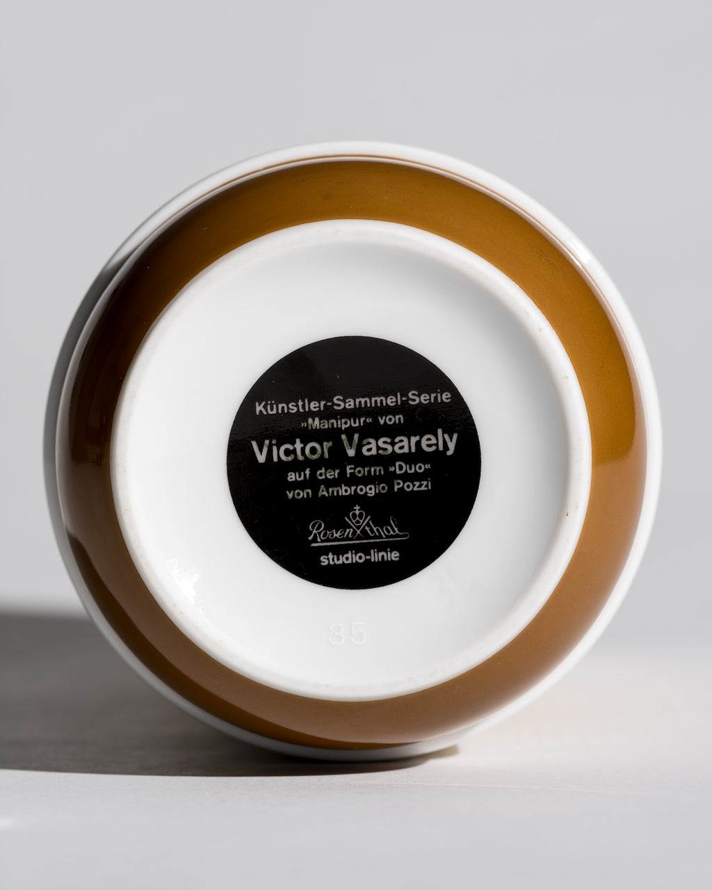 “Manipur” Op Art Porcelain Vase – Victor Vasarely & Ambrogio Pozzi for Rosenthal, 1970s