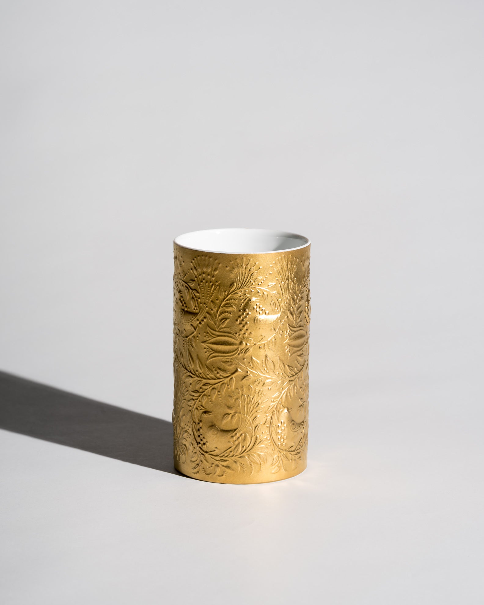 Zauberflöte Gold Porcelain Vase – Bjørn Wiinblad for Rosenthal, 1992