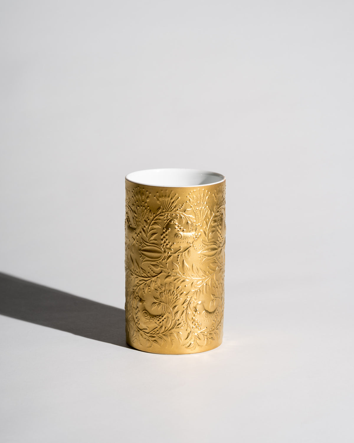 Zauberflöte Gold Porcelain Vase – Bjørn Wiinblad for Rosenthal, 1992