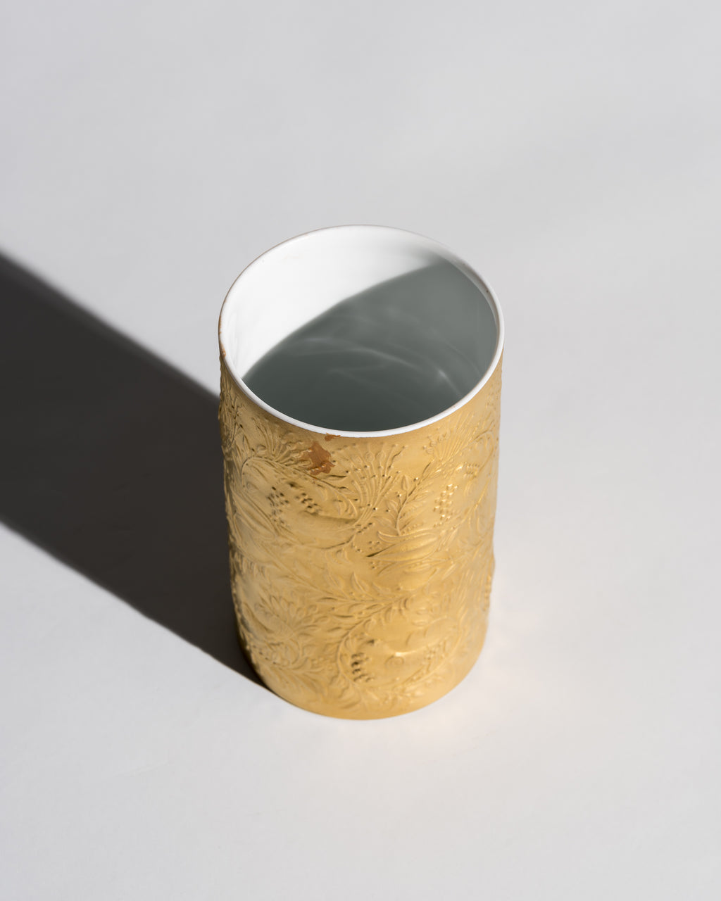 Zauberflöte Gold Porcelain Vase – Bjørn Wiinblad for Rosenthal, 1992