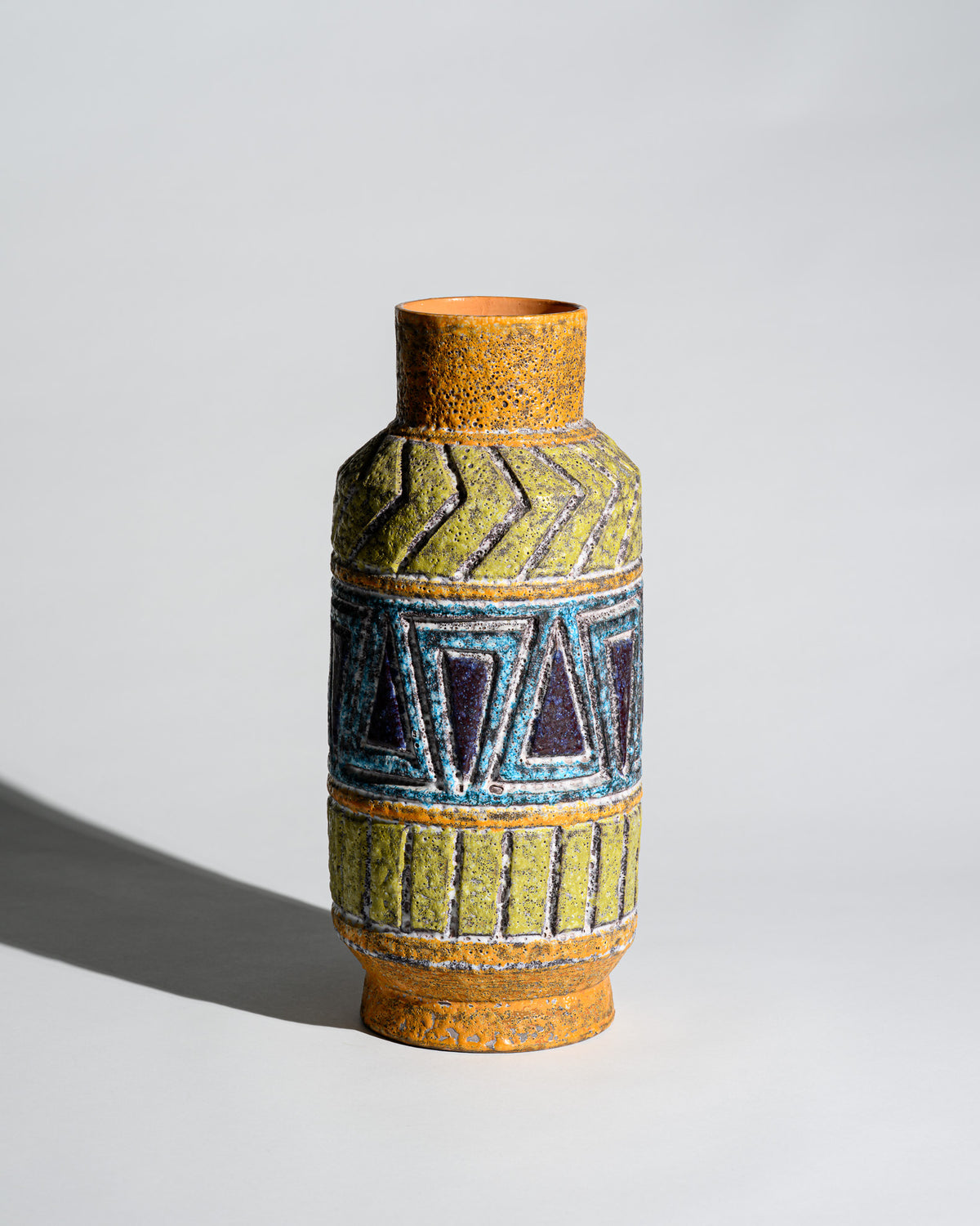 Alla Moda Geometric Floor Vase – Attributed to Fratelli Fanciullacci, 1960s–1970s