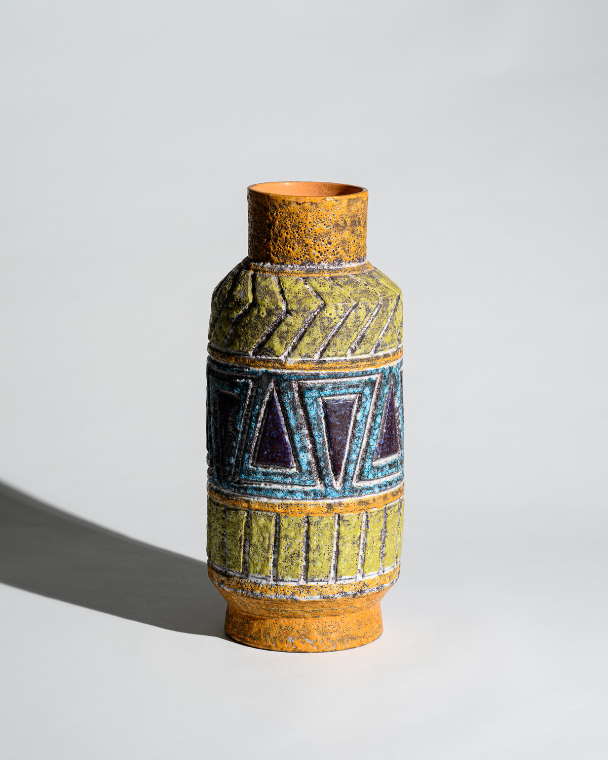 Alla Moda Geometric Floor Vase – Attributed to Fratelli Fanciullacci, 1960s–1970s