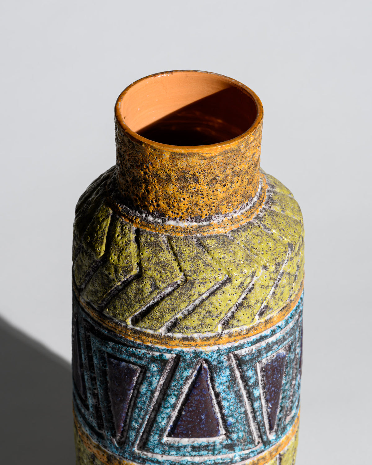Alla Moda Geometric Floor Vase – Attributed to Fratelli Fanciullacci, 1960s–1970s