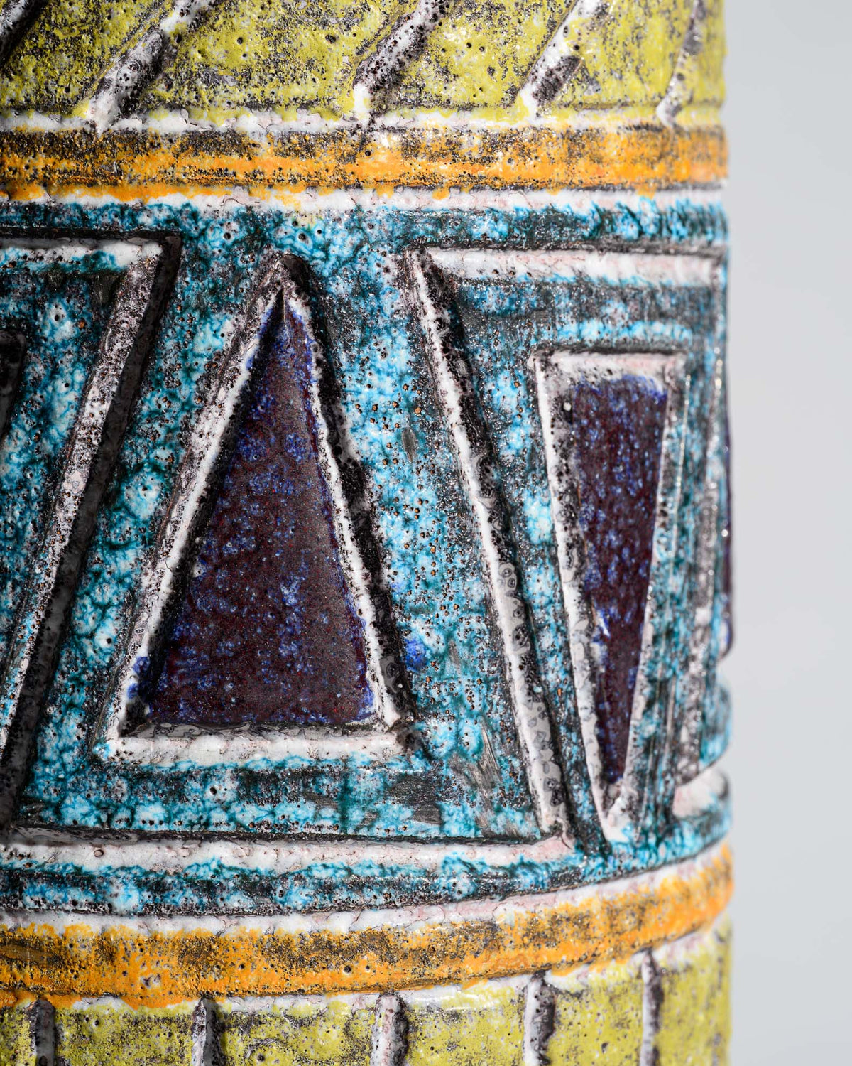 Alla Moda Geometric Floor Vase – Attributed to Fratelli Fanciullacci, 1960s–1970s