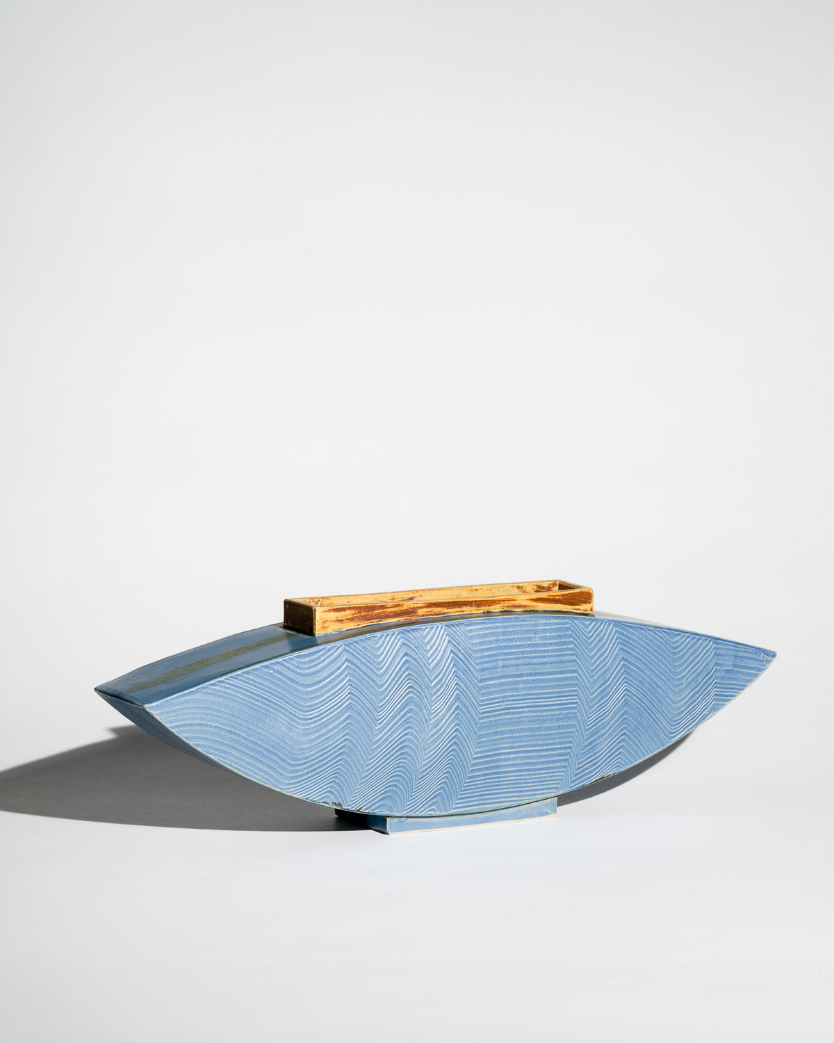 Ikebana Ceramic Vessel – European Studio Artist, 1970s–1990s