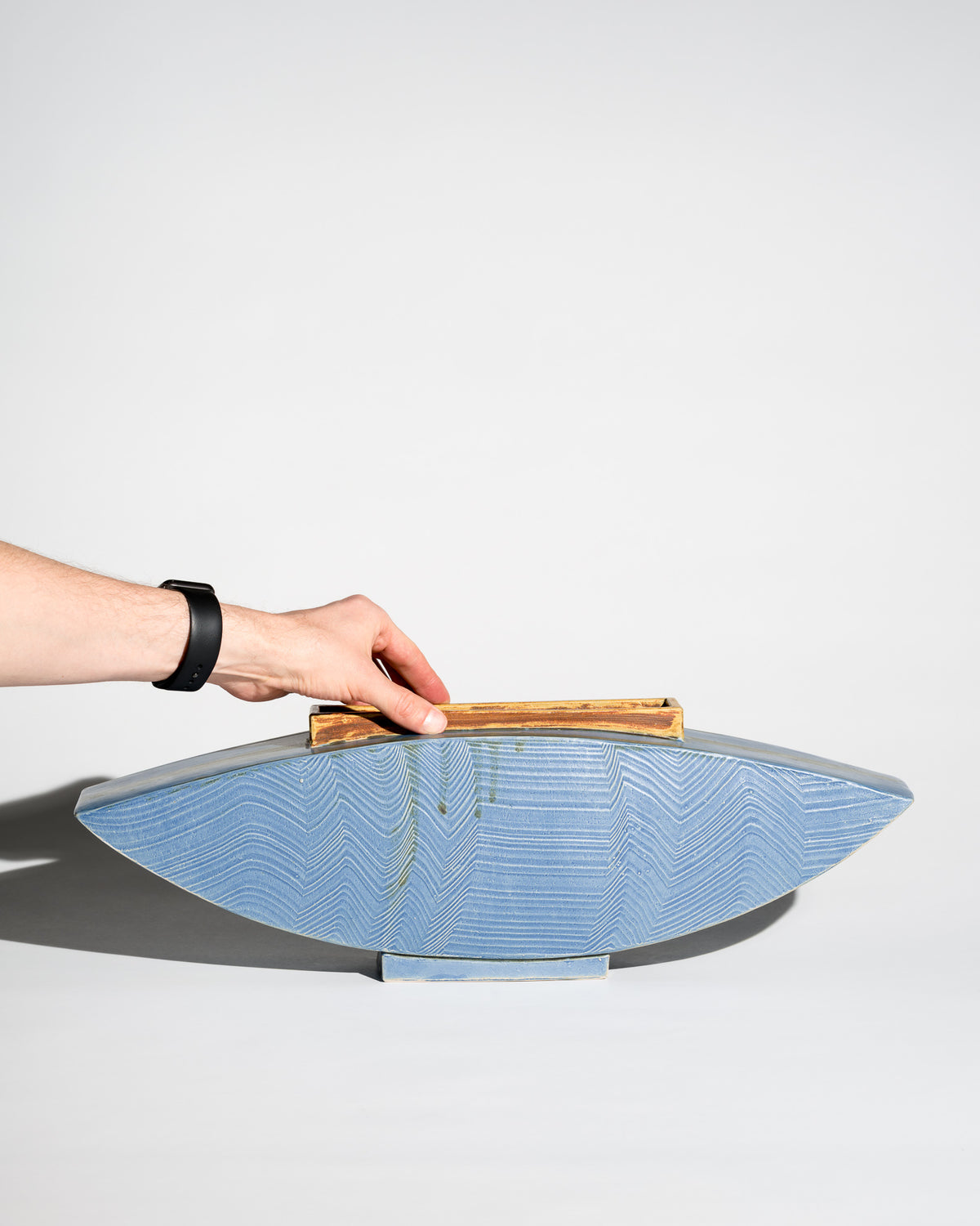 Ikebana Ceramic Vessel – European Studio Artist, 1970s–1990s