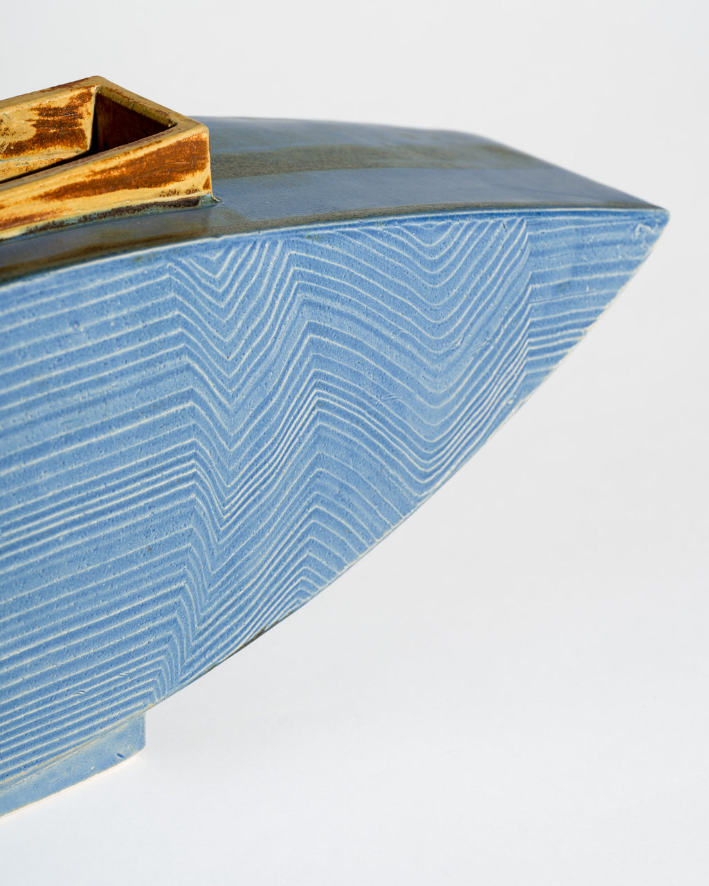 Ikebana Ceramic Vessel – European Studio Artist, 1970s–1990s