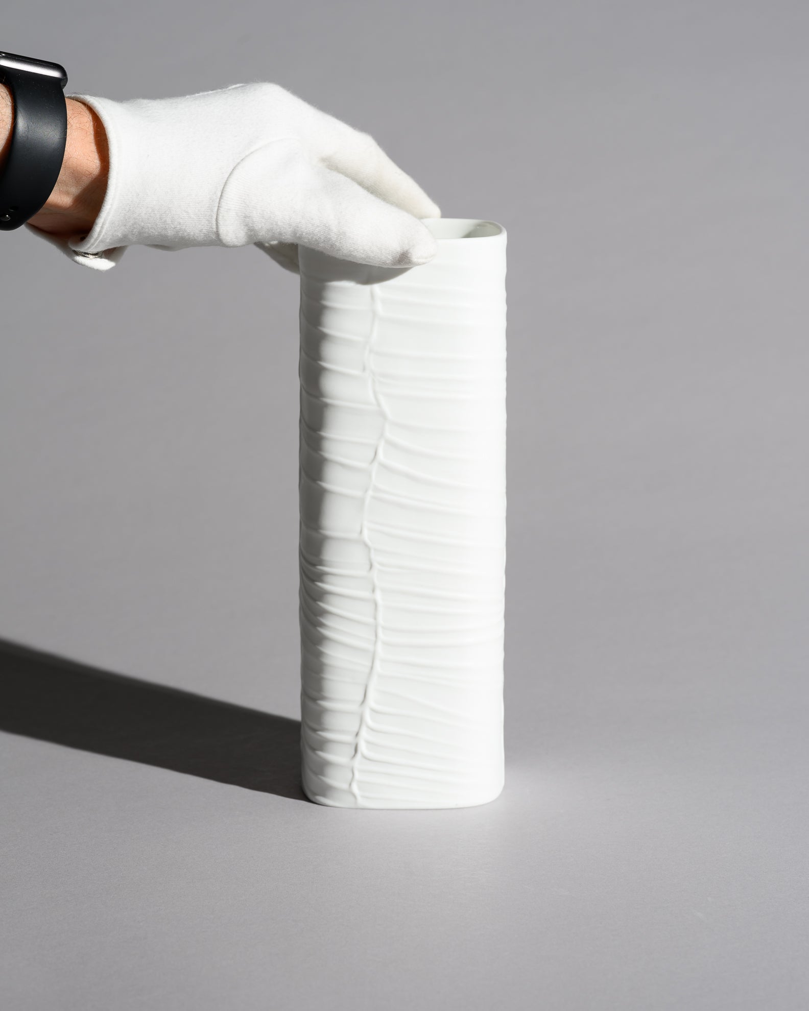 Contrasting Matte Porcelain Vase Duo - Farideh Lashai & Werner Schreib for Rosenthal, 1970s–1980s