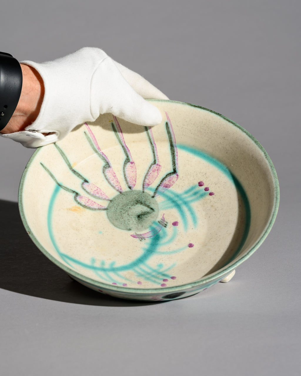 Art Deco Footed Ceramic Bowl – Margarete Heymann-Löbenstein for Haël-Werkstätten, Early 1930s
