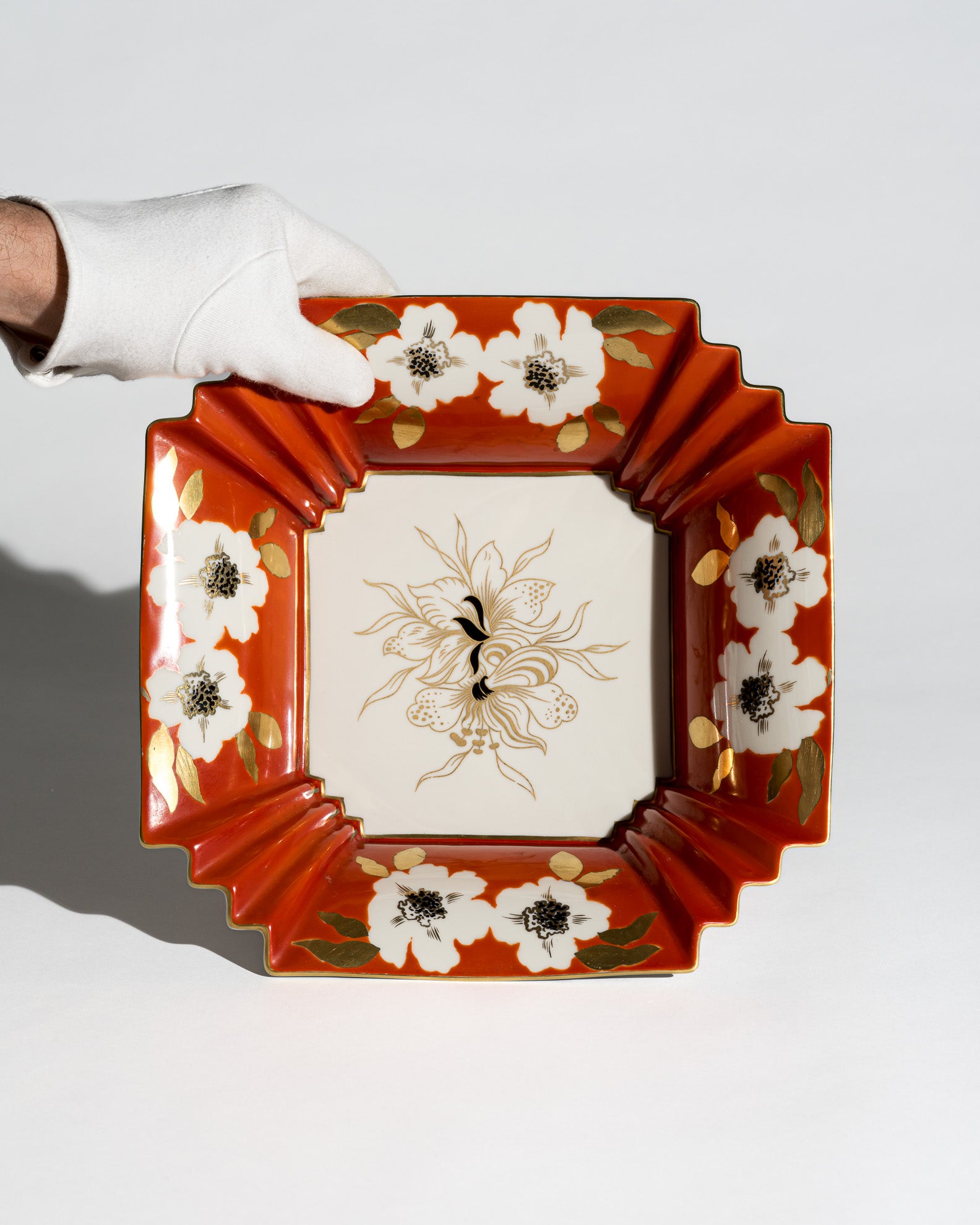 Art Deco Revival Porcelain Bowl – Schaubach Kunst, Germany