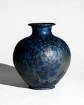 Crystalline Blue Studio Ceramic Vase – Albert Kießling Werkstätte, Germany, 1990s
