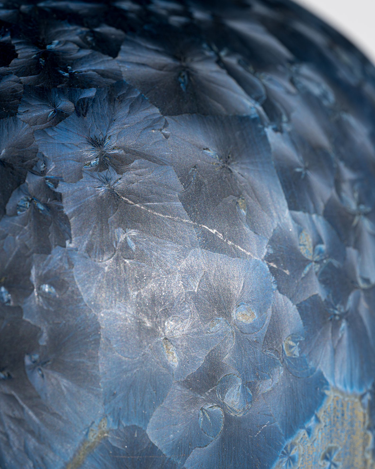 Crystalline Blue Studio Ceramic Vase – Albert Kießling Werkstätte, Germany, 1990s