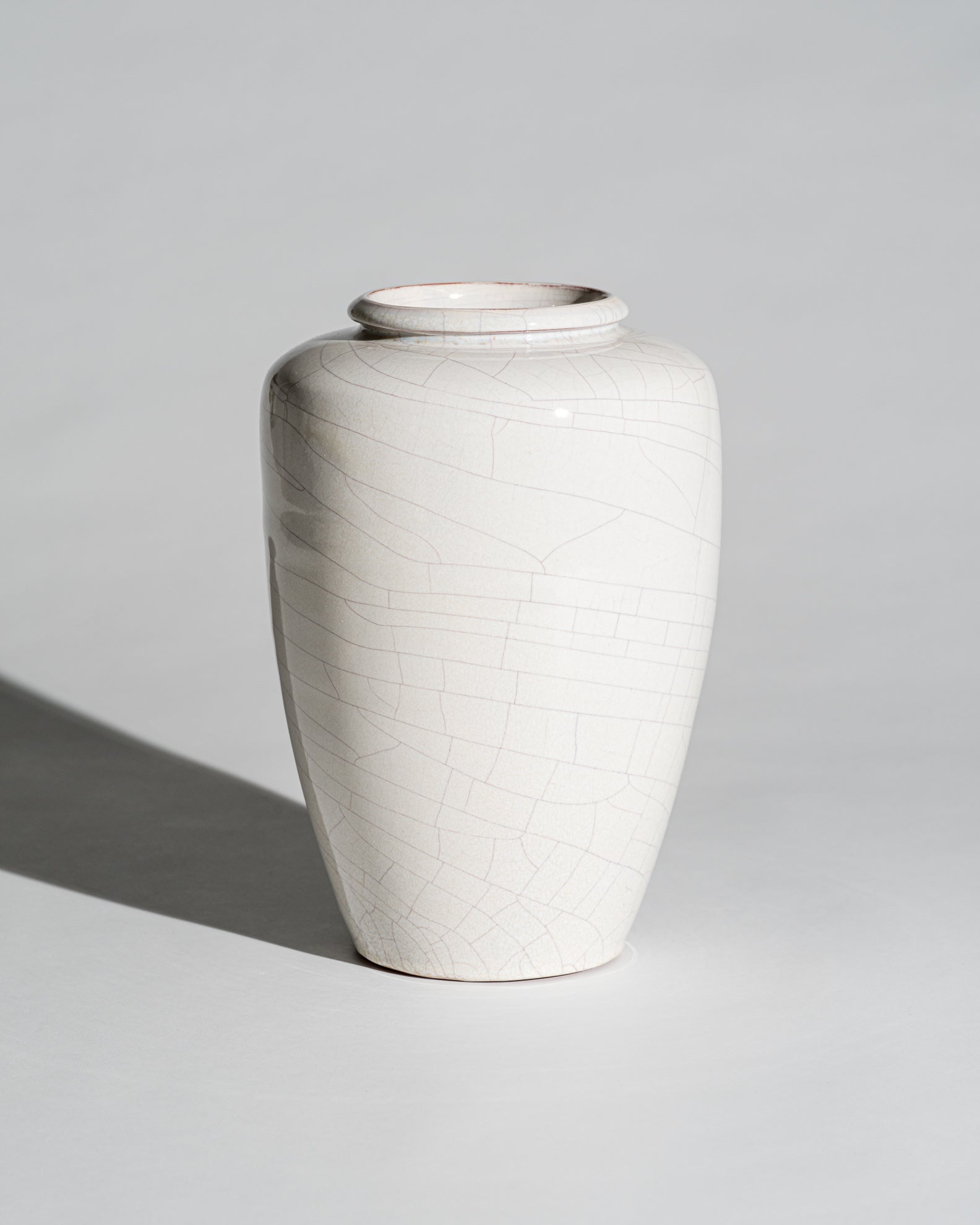 Crackle Glaze Studio Ceramic Vase – Richard Bampi, Germany, 1945–1955