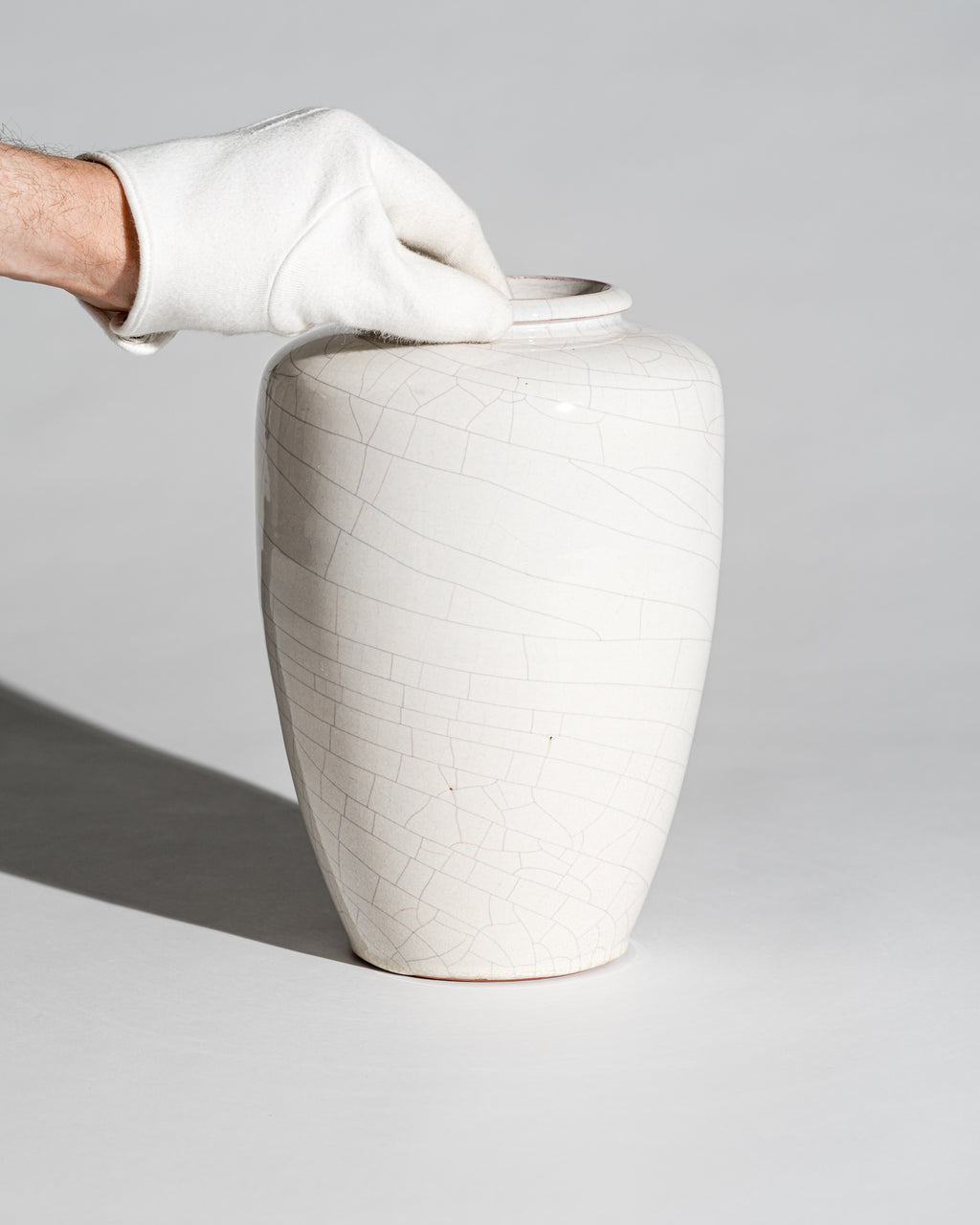 Crackle Glaze Studio Ceramic Vase – Richard Bampi, Germany, 1945–1955