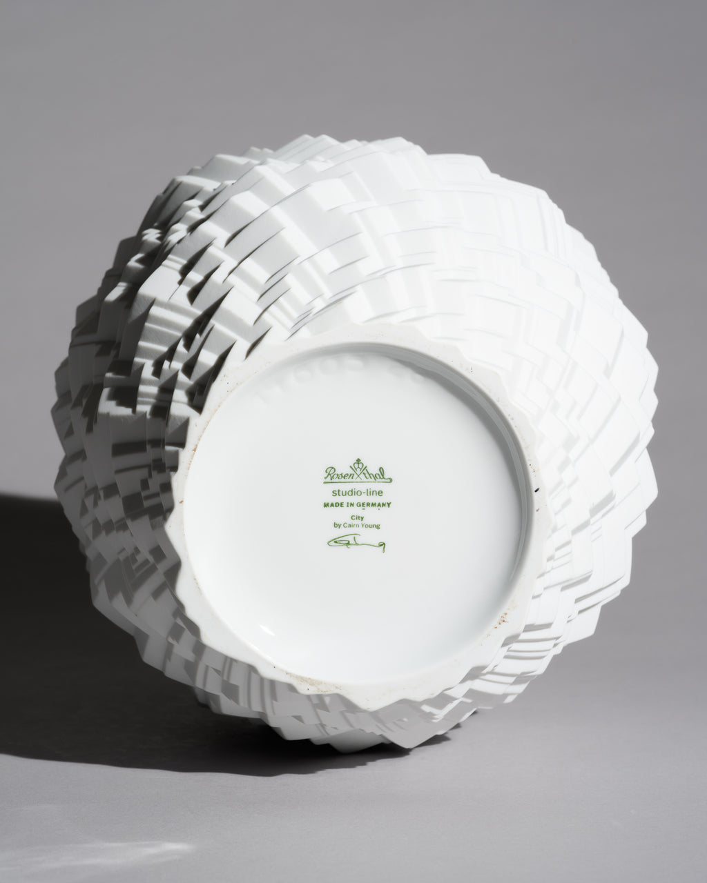 “Phi City” Bisque Porcelain Vase – Cairn Young for Rosenthal, 2019
