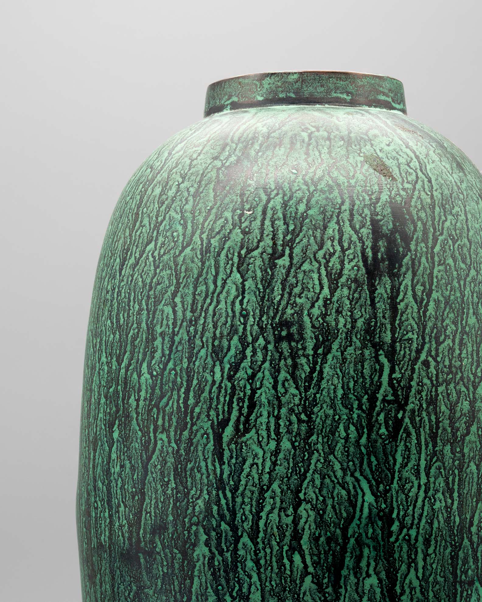 Patinated Metal Vase – attributed to Paul Haustein, Germany, 1920s–1930s