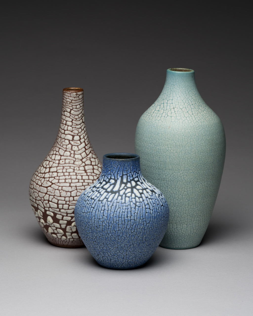 Ceramic Vases Trio – Albert Kiessling Studio Ceramics, mid-20th century