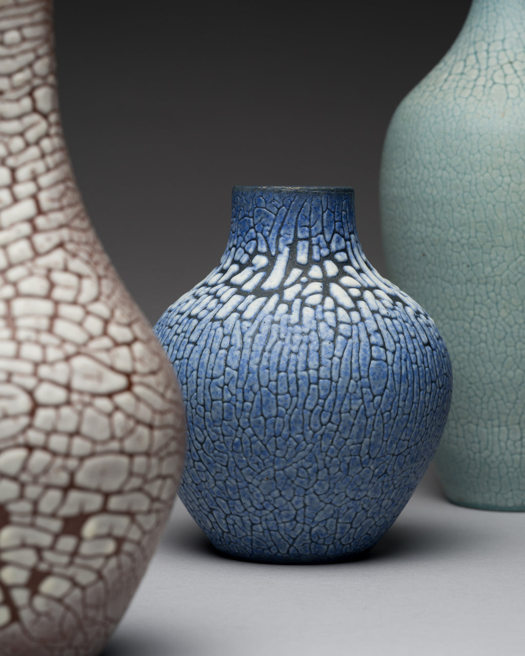 Ceramic Vases Trio – Albert Kiessling Studio Ceramics, mid-20th century