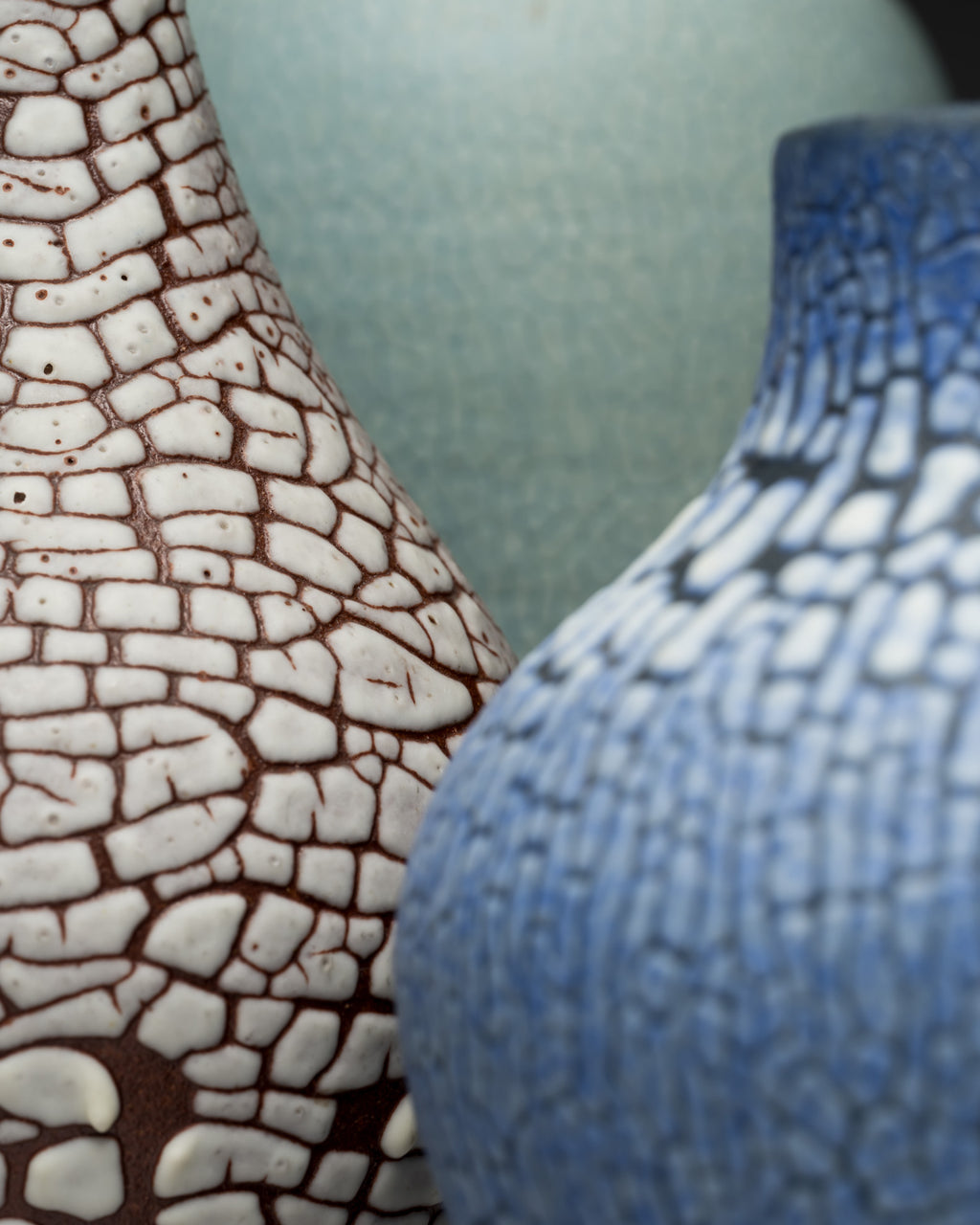 Ceramic Vases Trio – Albert Kiessling Studio Ceramics, mid-20th century
