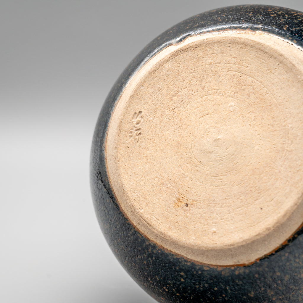 Tenmoku Glazed Kyō-yaki Vase – Attributed to Miura Chikken, Japan, mid-20th century