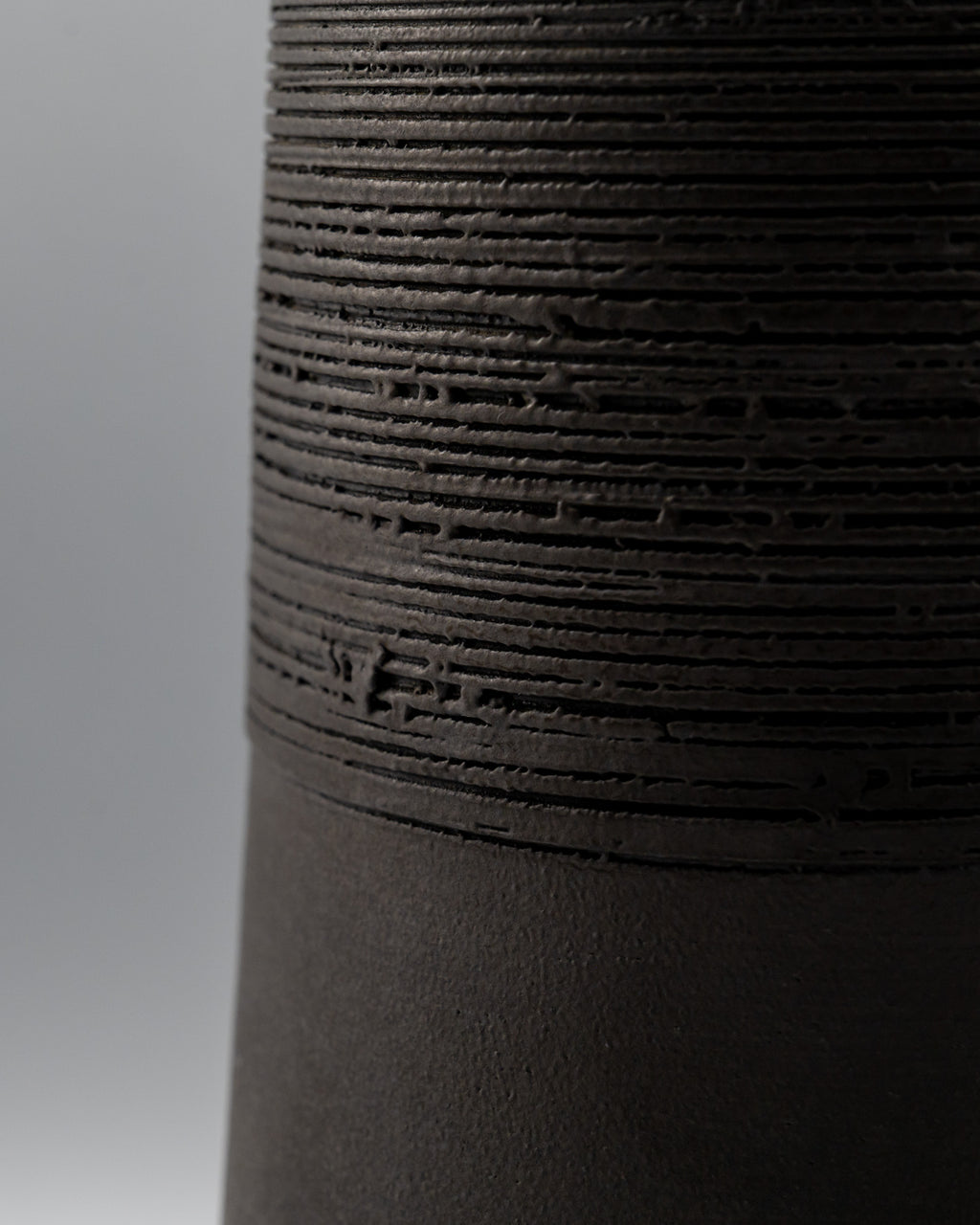 Matte Black Shigaraki Bottle Vase – Atsushi Yuba, Japan, 1980s