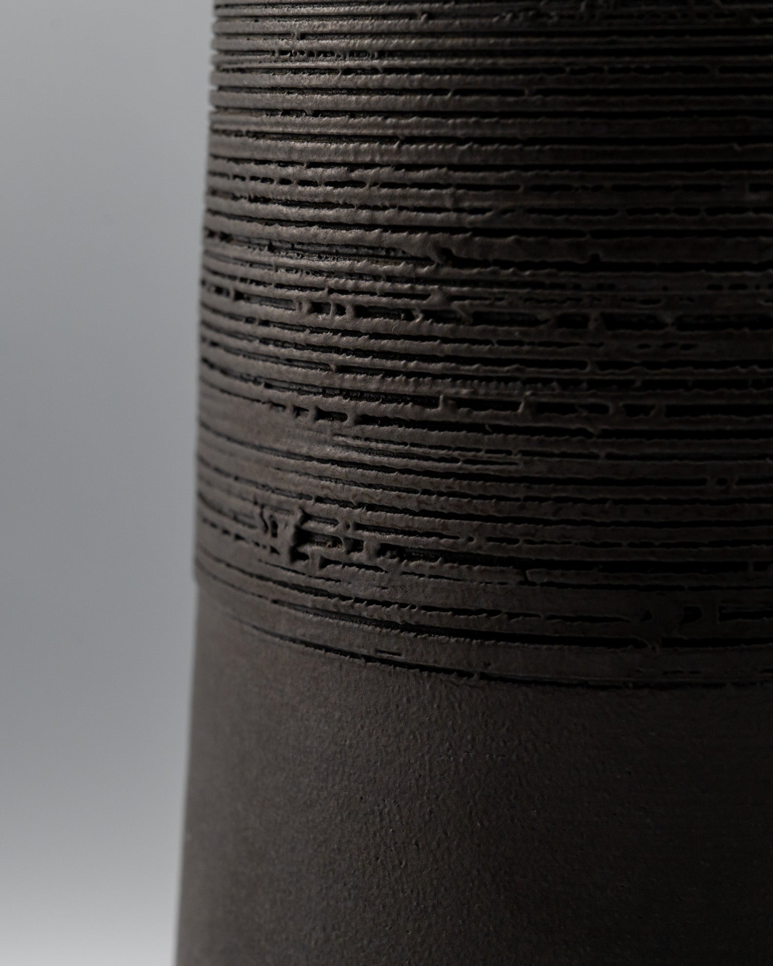 Matte Black Shigaraki Bottle Vase – Atsushi Yuba, Japan, 1980s