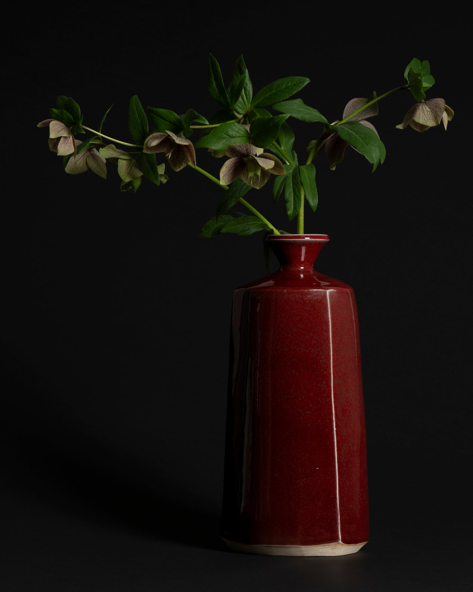 Cinnabar Red Shigaraki Bottle Vase – Atsushi Yuba, Japan, 1980s