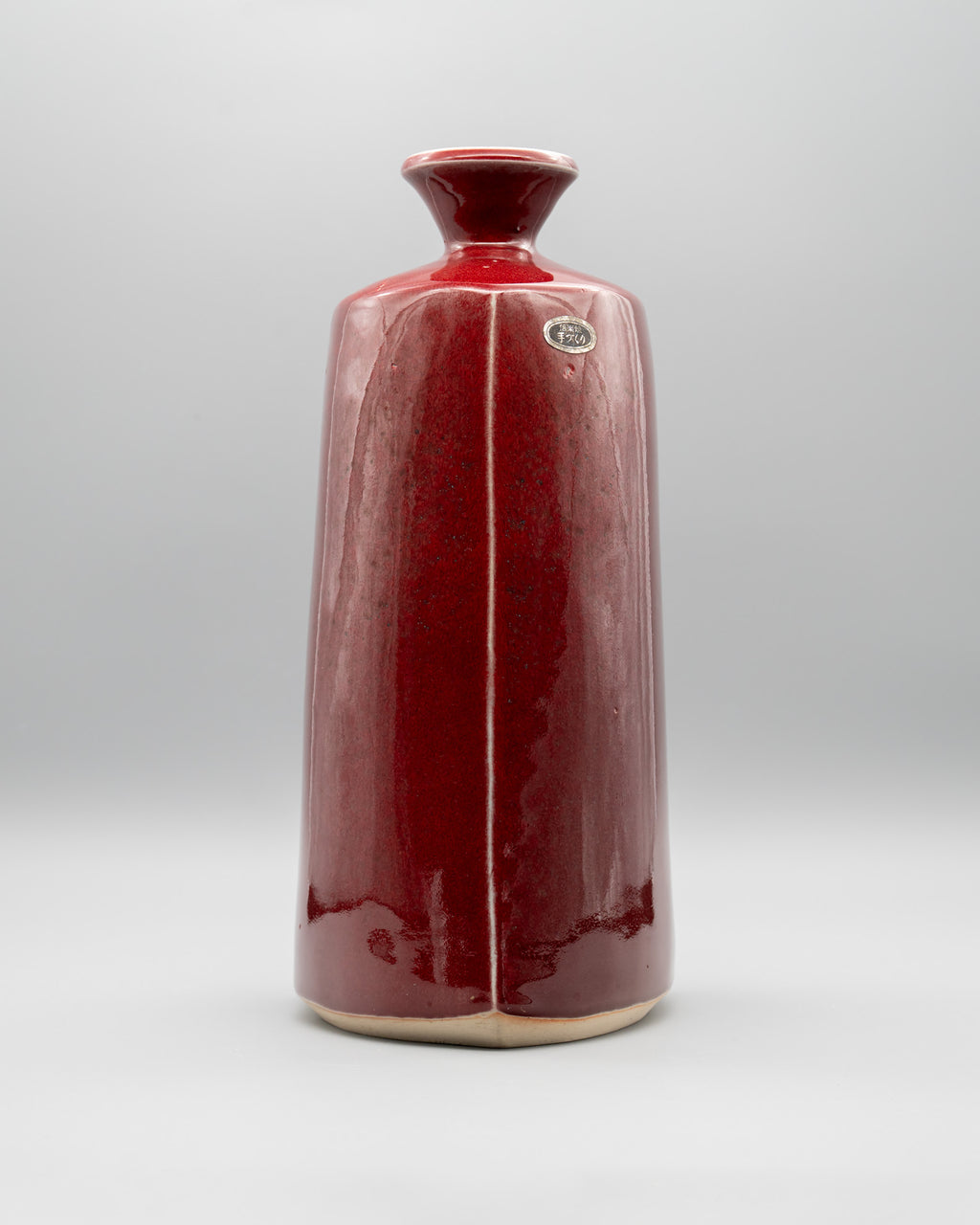Cinnabar Red Shigaraki Bottle Vase – Atsushi Yuba, Japan, 1980s