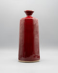 Cinnabar Red Shigaraki Bottle Vase – Atsushi Yuba, Japan, 1980s