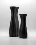 "Plissée" Bisque Porcelaine Noire Duo – Martin Freyer for Rosenthal, 1960s