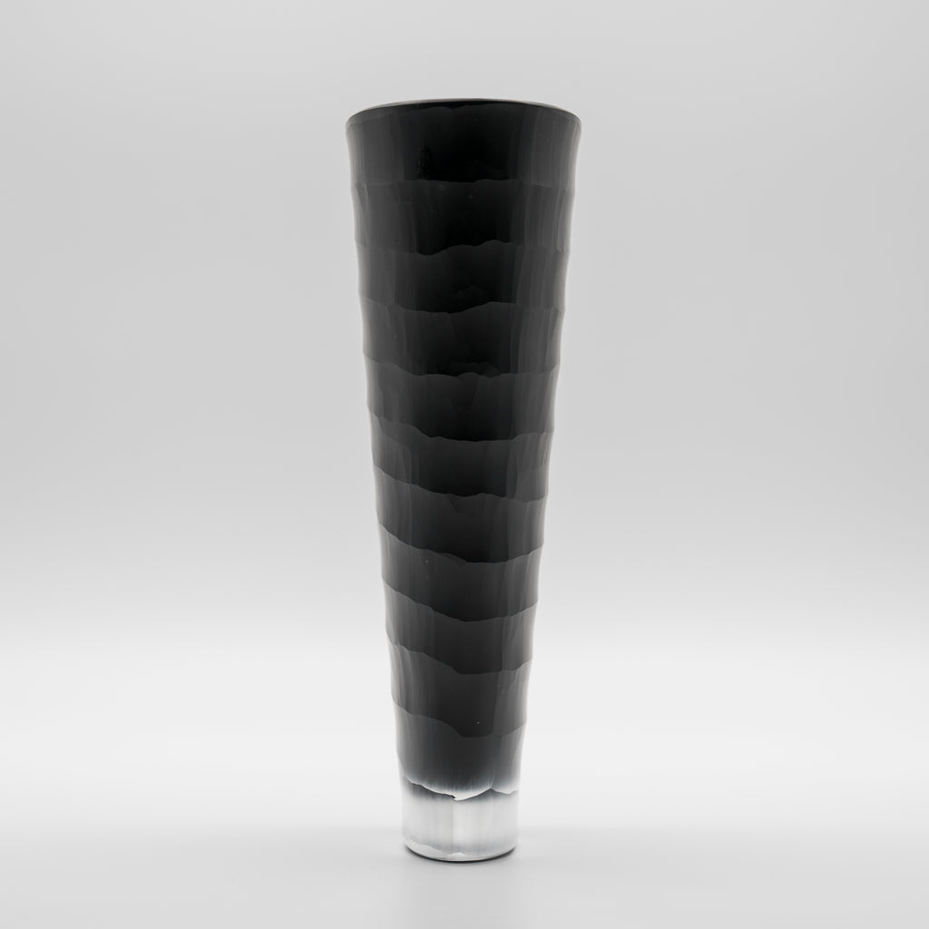 Black Glass “Easy” Vase – Hutschenreuther, late 20th century