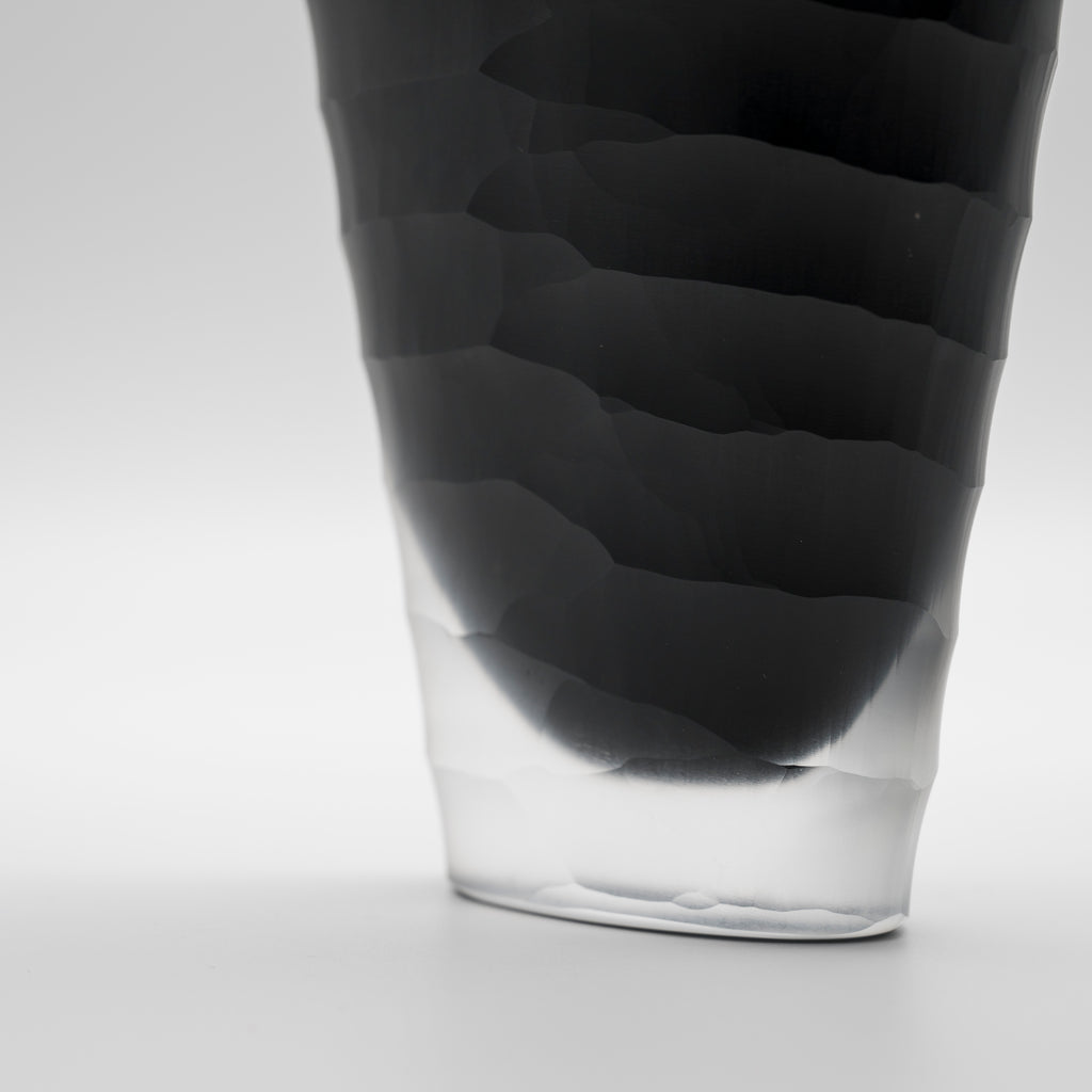 Black Glass “Easy” Vase – Hutschenreuther, late 20th century