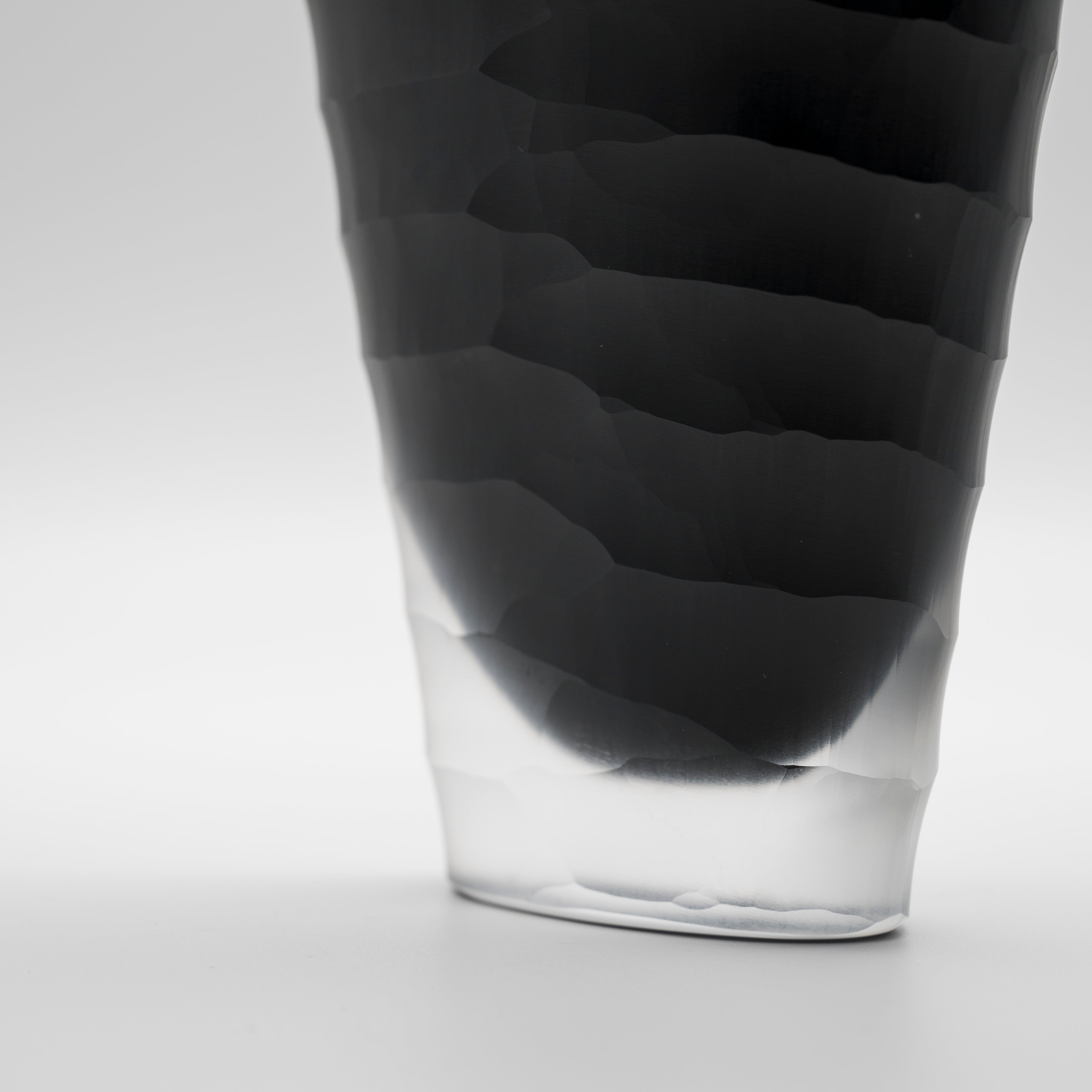 Black Glass “Easy” Vase – Hutschenreuther, late 20th century