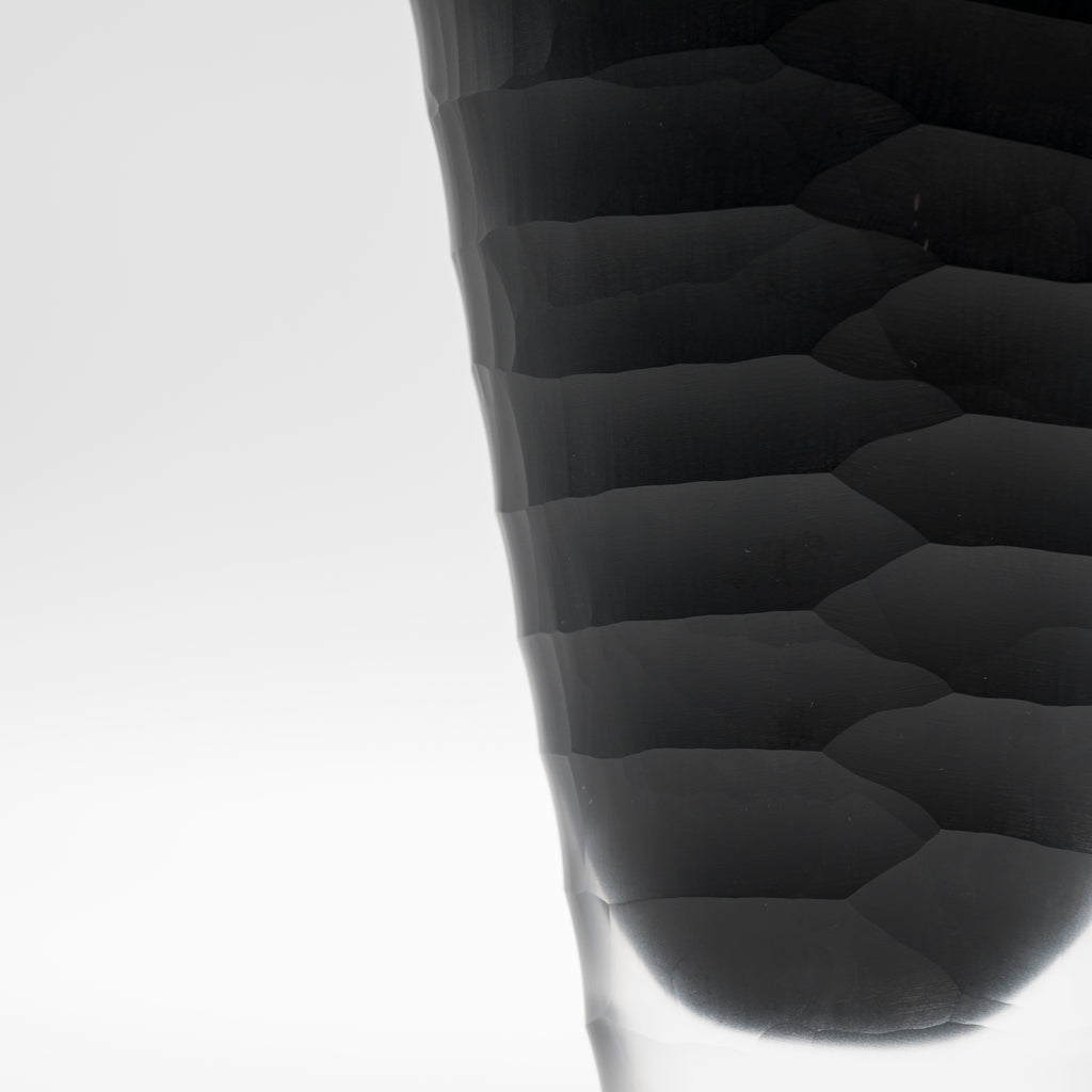 Black Glass “Easy” Vase – Hutschenreuther, late 20th century